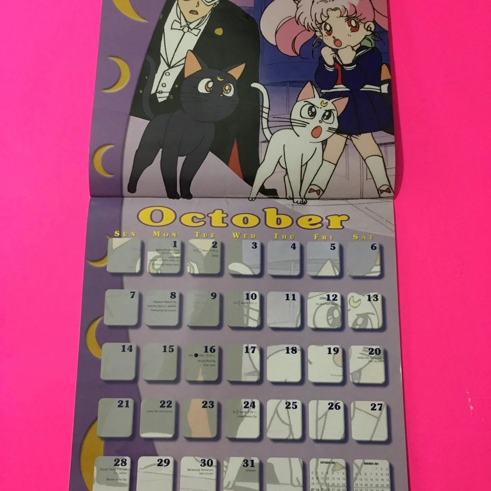 Sailor Moon Calendar 2001 Great Condition